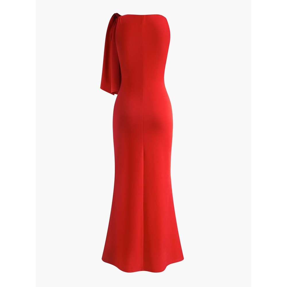 Commense Beloved Knotted Sleeveless Long Dress Red size M - Picture 11 of 11